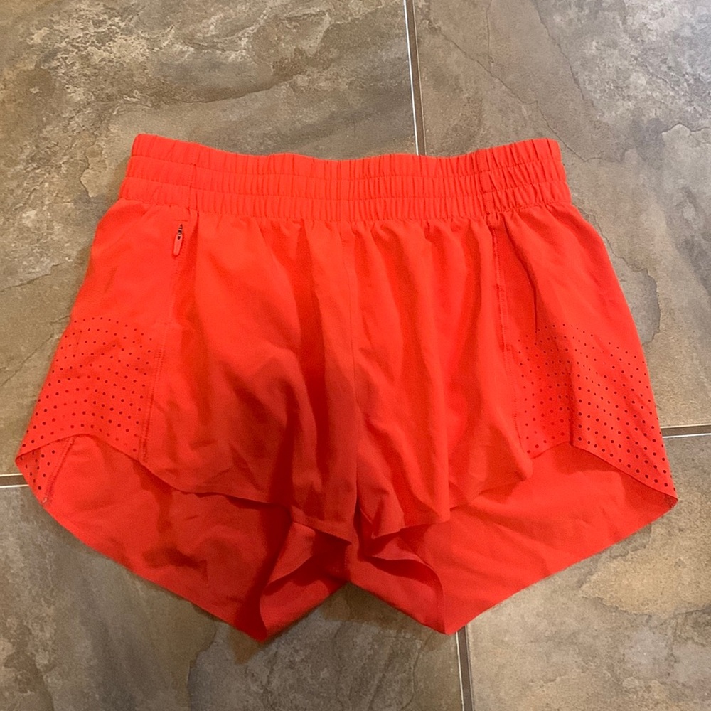 orange athleta shorts